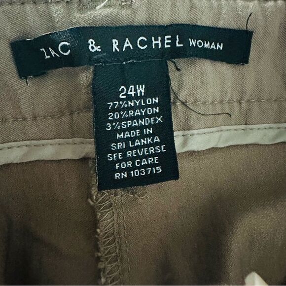 Zac & Rachel Tan Pants Women’s Size 24W - Picture 3 of 3